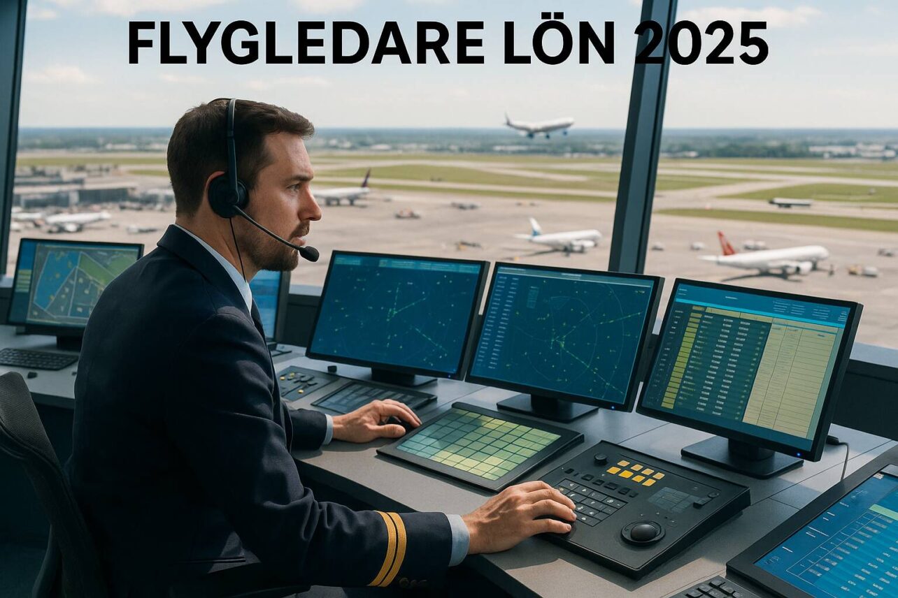 Aktuell lönestatistik för flygledare 2025 med regionala skillnader, utbildningsvägar och framtidsutsikter. Medellön 75 000-81 400 kr/månad.